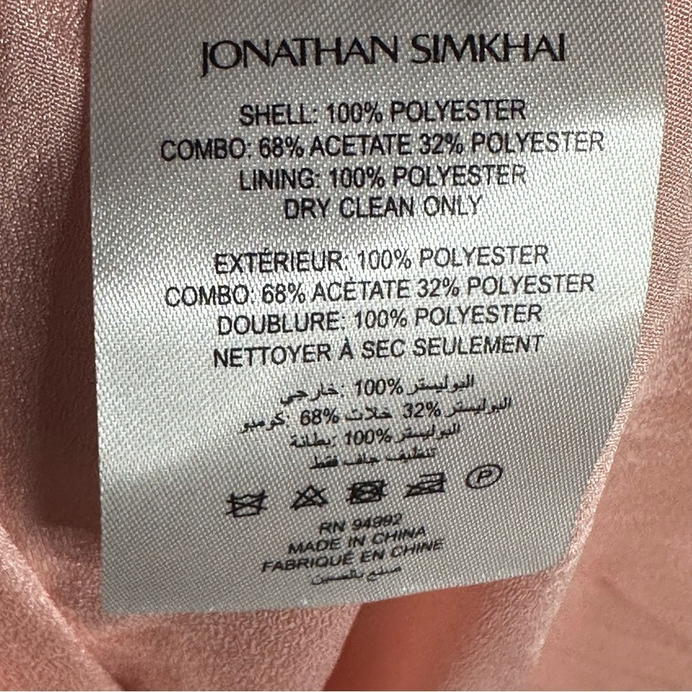 Jonathan Simkhai Celeste Maxi Dress in Porcelain Pink Sz: 6 - Picture 12 of 13